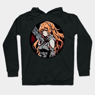 Cute Girl Holding A Weapon Hoodie